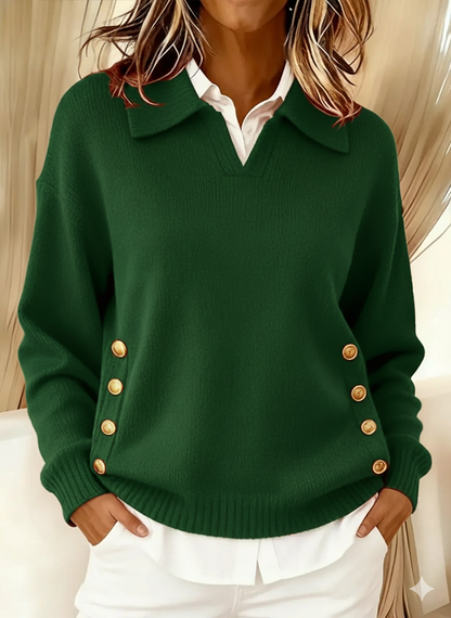 Vicki v-neck collared sweater