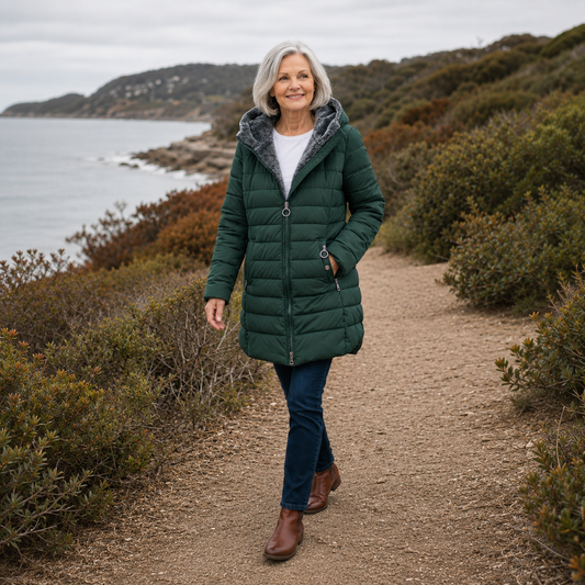 Jami quilted a-line winter coat
