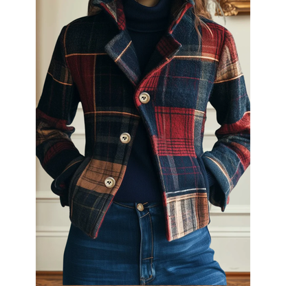 Natalie classic plaid jacket
