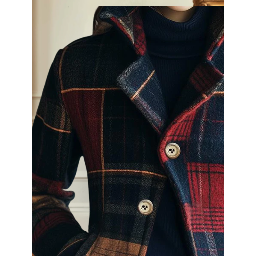 Natalie classic plaid jacket