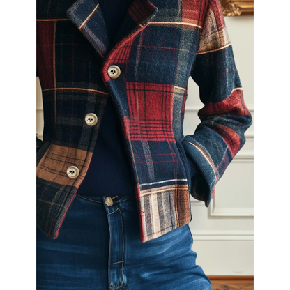 Natalie classic plaid jacket