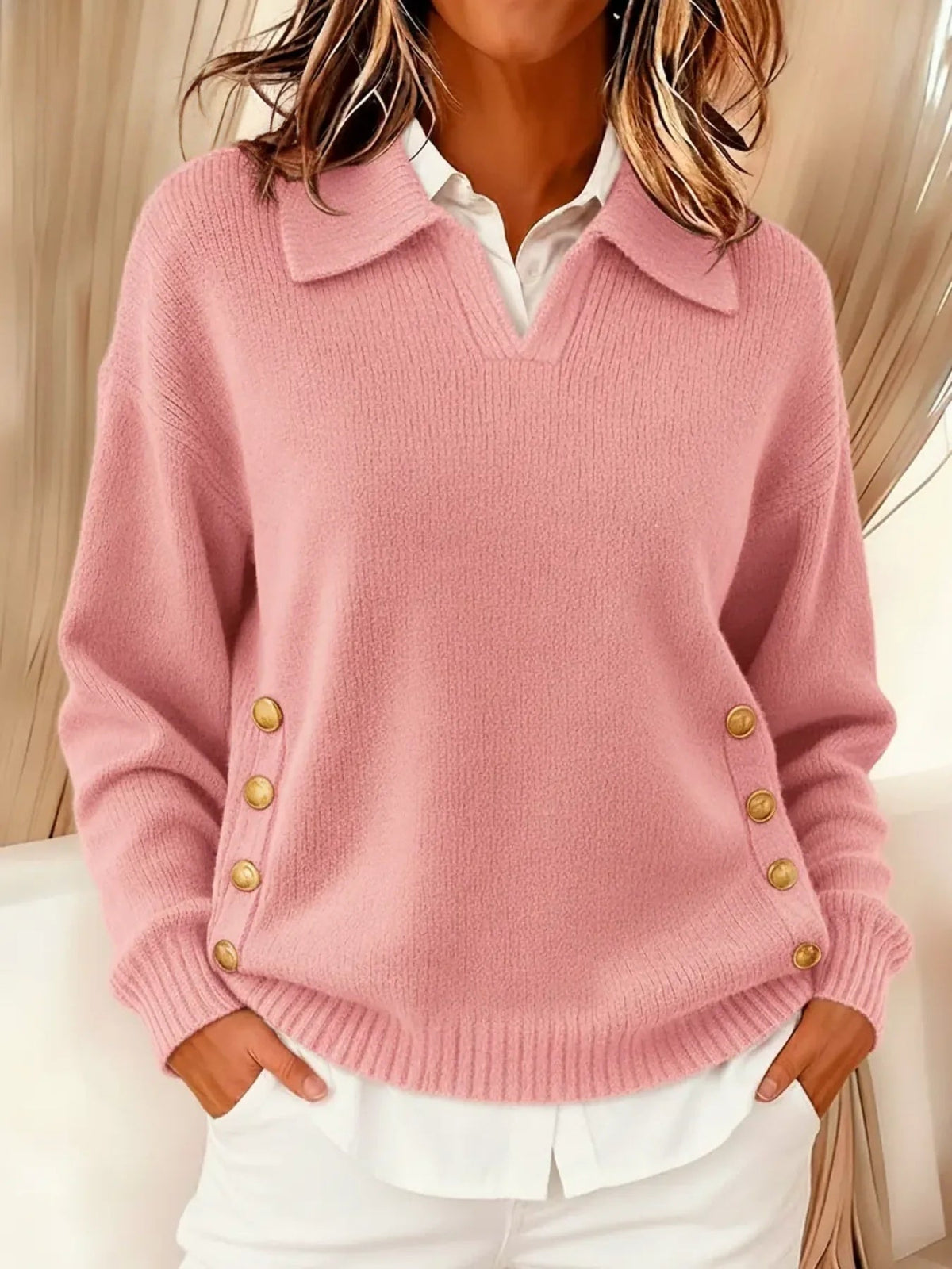 Vicki v-neck collared sweater
