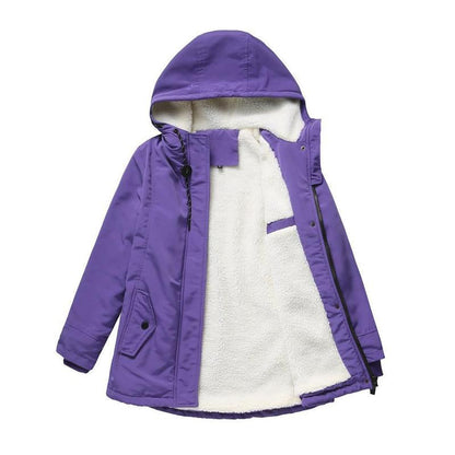 Amina thick hooded quilted-lined winter coat