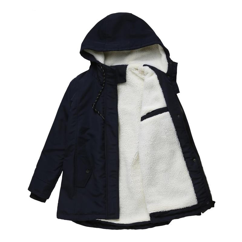 Amina thick hooded quilted-lined winter coat