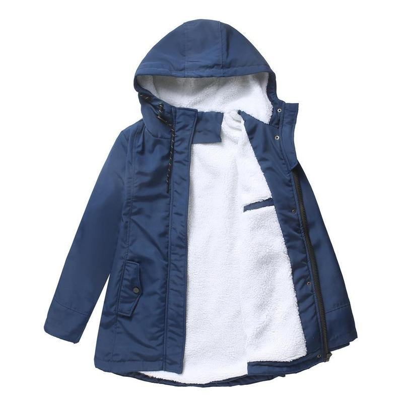 Amina thick hooded quilted-lined winter coat