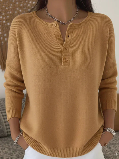 Rita henley button-up sweater