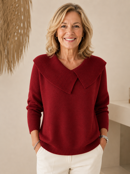 Ann warm soft-collar sweater
