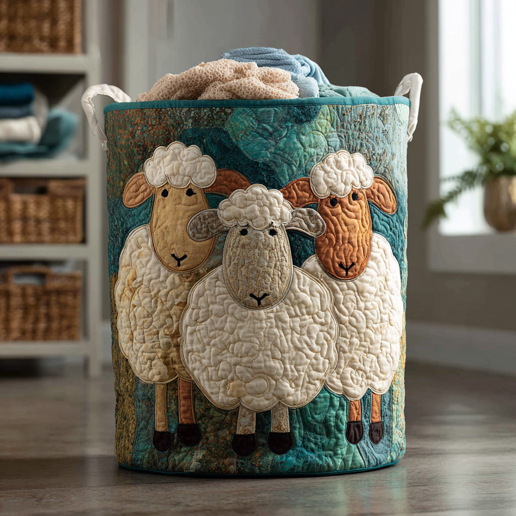 Fluff Parade quilted laundry basket