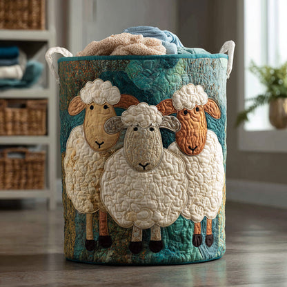 Fluff Parade quilted laundry basket