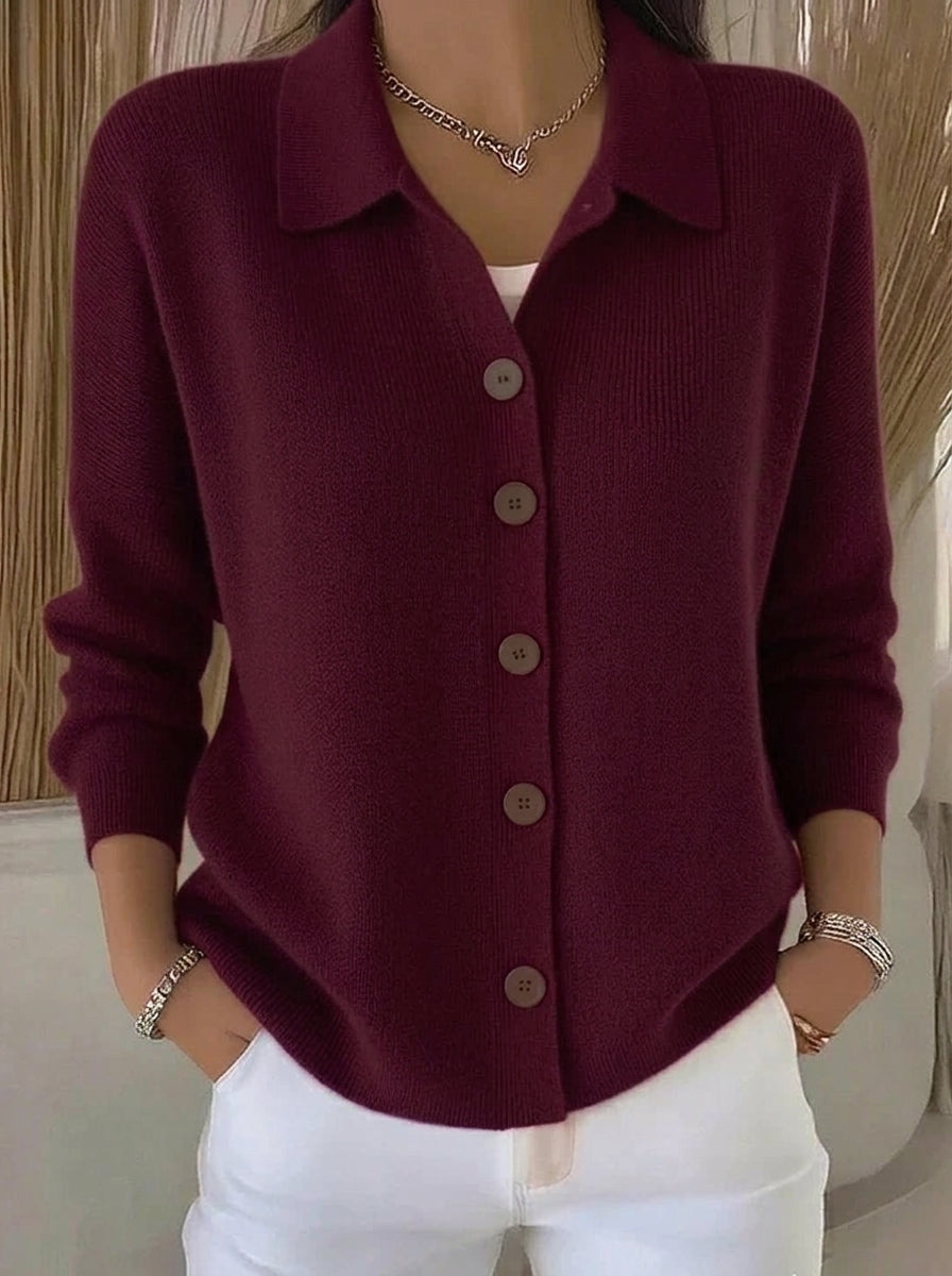Maureen collared button cardigan