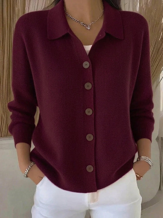 Maureen collared button cardigan