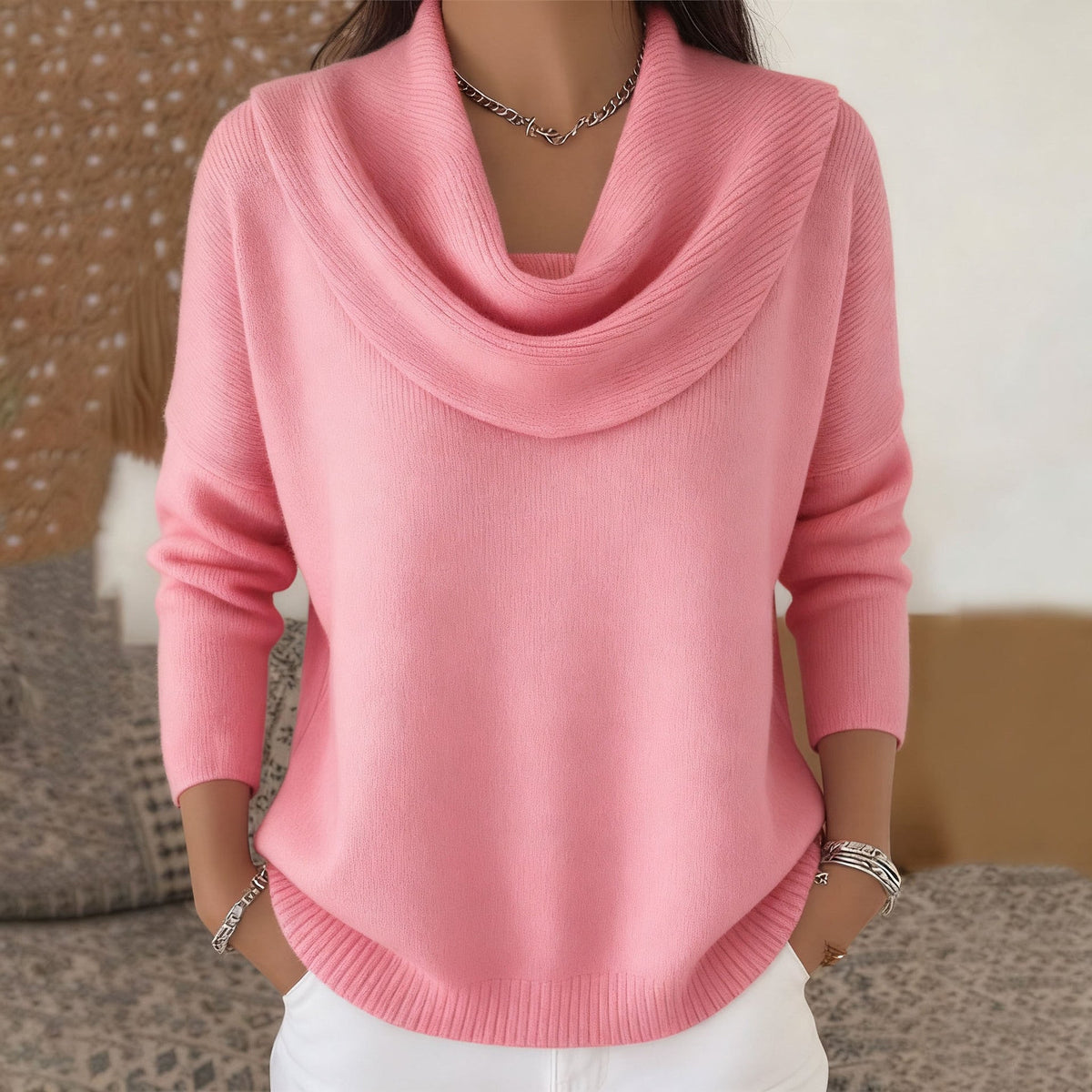 Doris cowl-neck sweater
