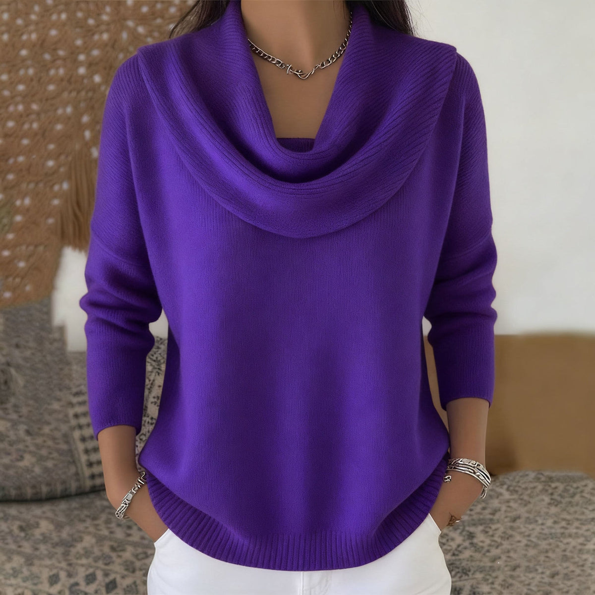 Doris cowl-neck sweater