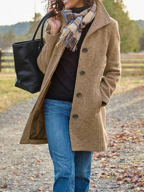 Clarisse retro long woolen coat