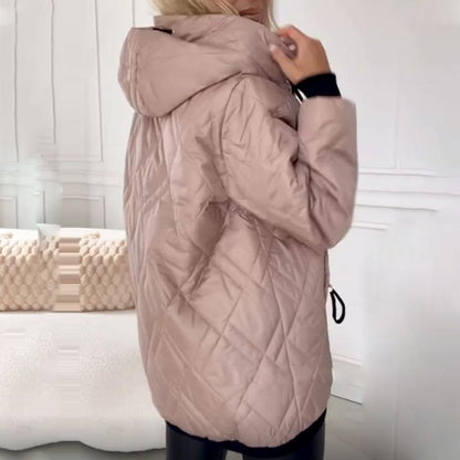 Kialina quilted hooded zip parka