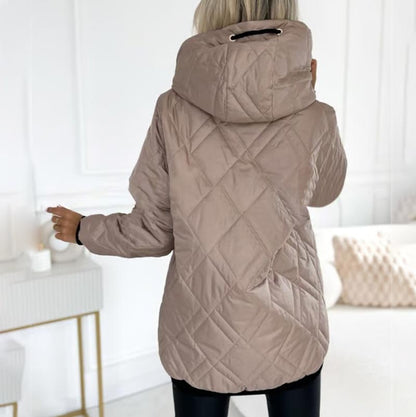 Kialina quilted hooded zip parka