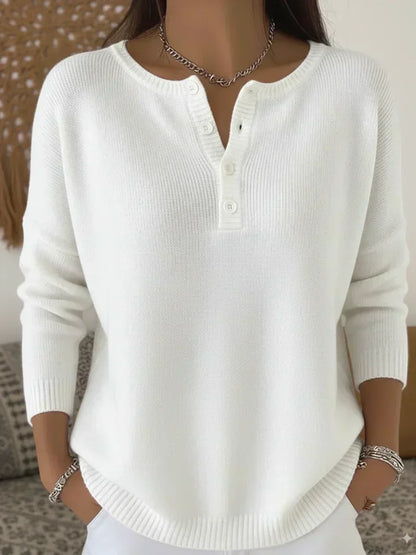 Rita henley button-up sweater