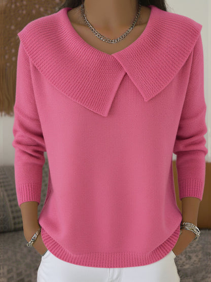 Ann warm soft-collar sweater