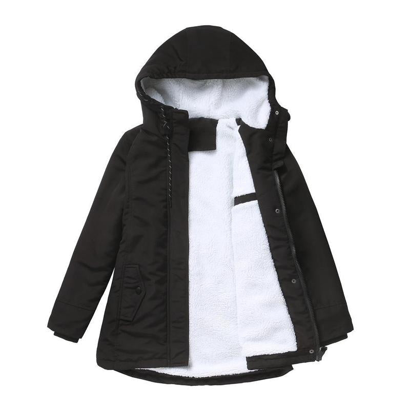 Amina thick hooded quilted-lined winter coat