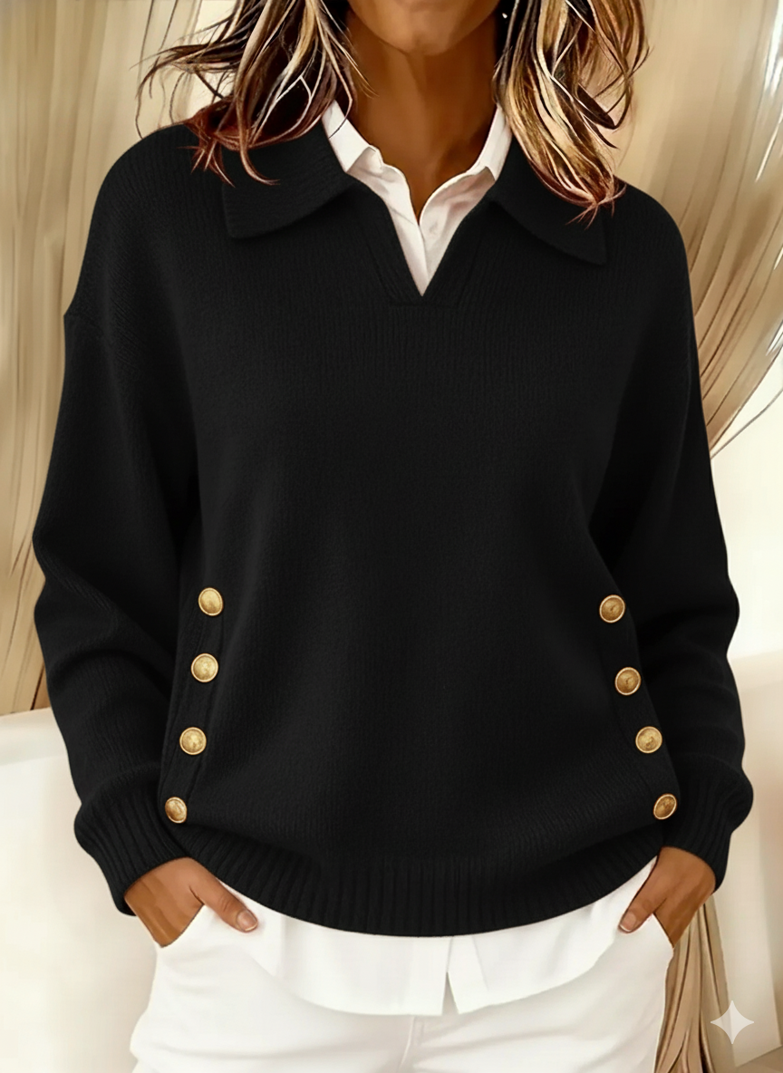Vicki v-neck collared sweater