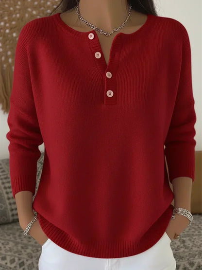 Rita henley button-up sweater