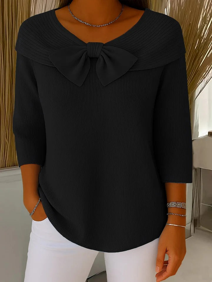 Marsha bow round-neck sweater