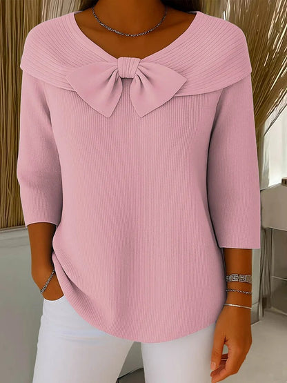 Marsha bow round-neck sweater