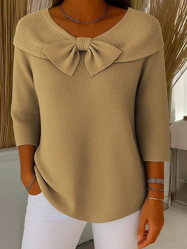 Marsha bow round-neck sweater