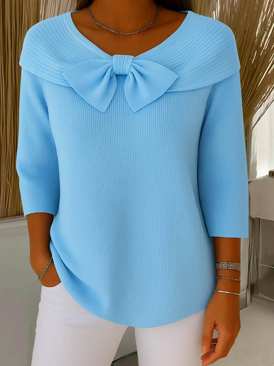 Marsha bow round-neck sweater